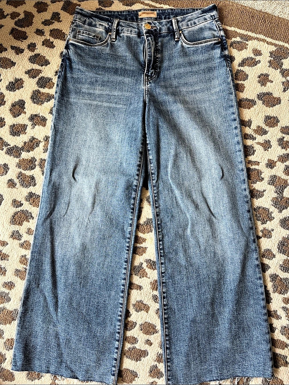 KUT from the Kloth Meg Fab AB Wide Leg Wide Leg Jeans in Blue Size 8